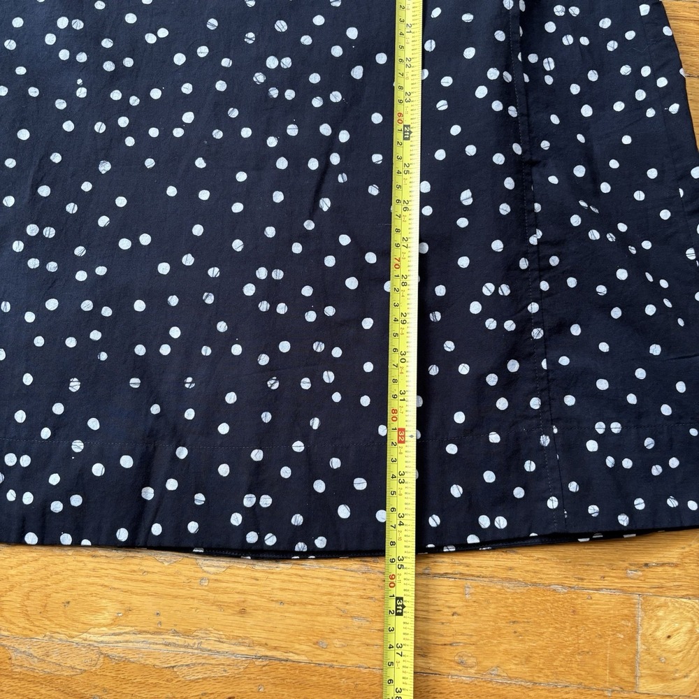 Eileen Fisher Organic Cotton Sleeveless Dress Size PM Black White Polka Dot - Picture 13 of 15